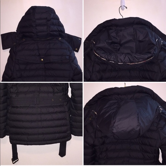 Burberry Brit Black Down Hooded Puffer Coat - M - Picture 5 of 7